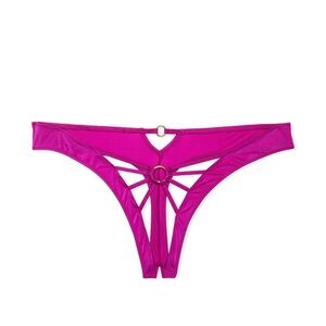 (M) Victoria’s Secret Rose Lace High-Leg Crotchless Thong Panty